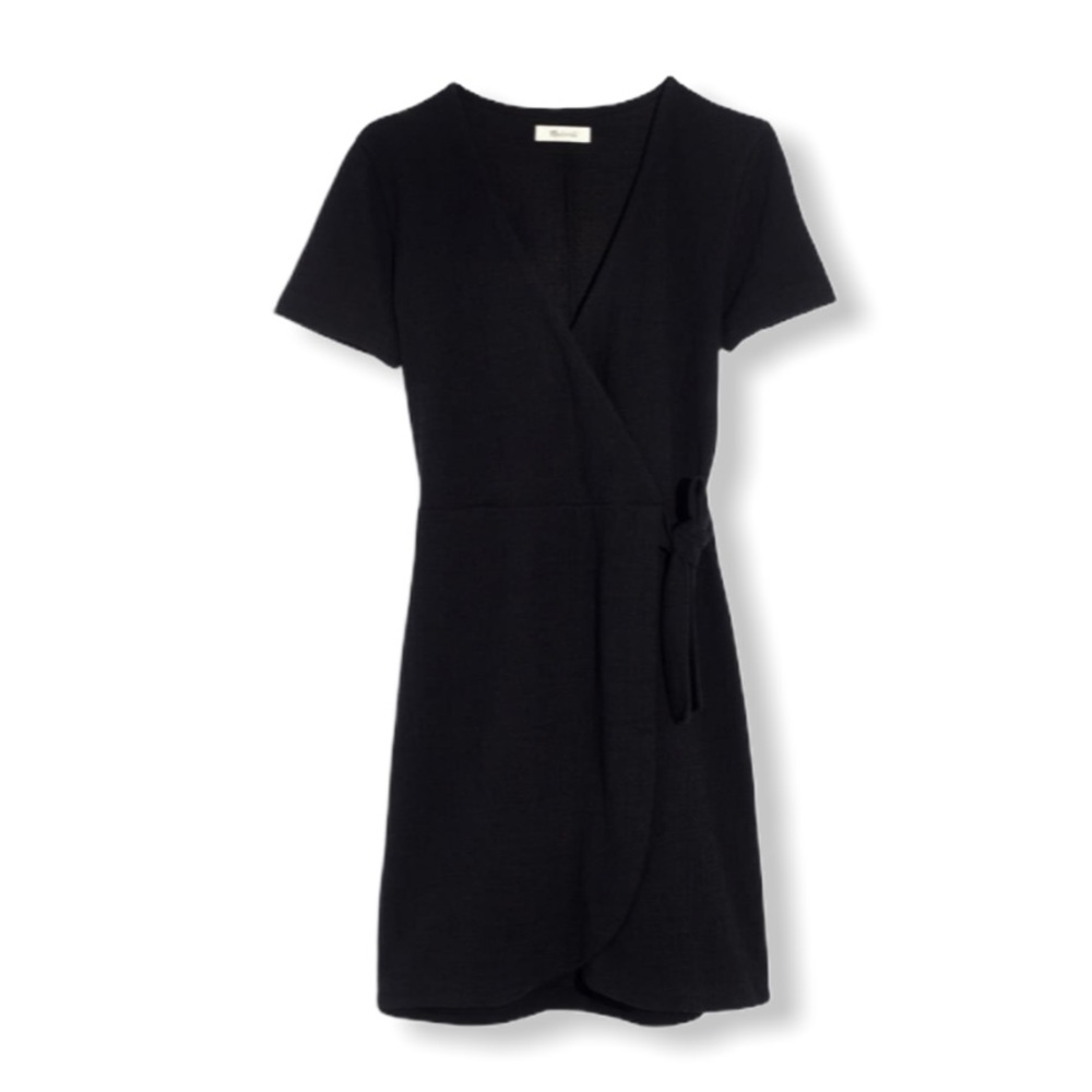 Madewell Texture & Thread Black Side Tie Dress XL